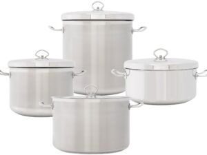 Tissolli Stainless Steel Stock Pots With Lids | 24 - 32cm